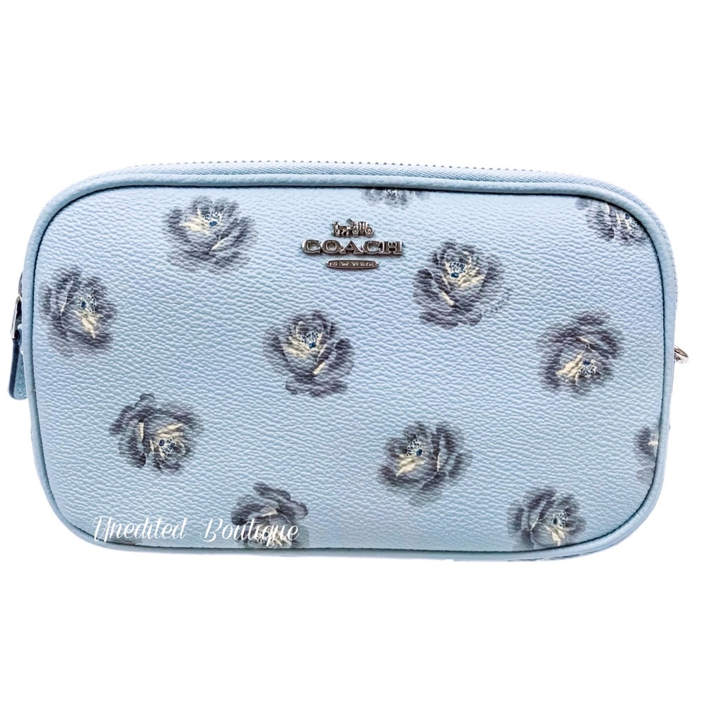 COACH Sadie Crossbody Clutch Handbag Rose Print - Picture 6 of 9